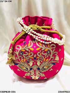 Handmade Designer Ethnic Silk <b>Potli</b> Batua <b>Bag</b> - Product Image 5