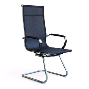Adjustable Mesh Chair with High Back & Painted <b>Iron</b> Legs-Stackable Foam & Fabric Adjustable Height Headrest MF011 - Product Image 1