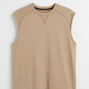 100% coton sans manches débardeur pour hommes gilet de gymnastique pour la musculation et les voyages avec bouton décoration hommes nouveau débardeur - Product Image 1