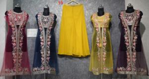 Paillettes de broderie en soie organza lourde de qualité supérieure coupe travail avec Cancan et toile Patta le plus populaire Lehenga Choli - Product Image 3