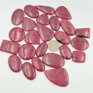 พลอยโรโดไนต์สีชมพูธรรมชาติ 100% คุณภาพสูง AAA+ รูปทรงและขนาดตามสั่ง จำหน่ายแบบหลวมสำหรับทำเครื่องประดับ - Product Image 4