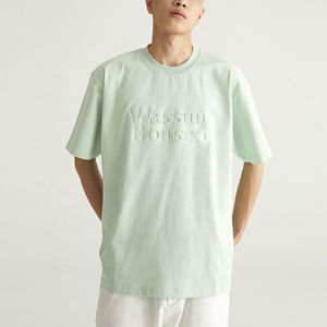 Camiseta de Diseño para Hombre, Corte Cuadrado, Algodón Peinado 280gsm, Cuello Redondo, Hombros Caídos, Estilo Urbano, con Estampado - Product Image 4