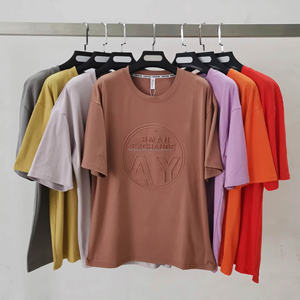 T-shirt en coton gaufré 3D personnalisé en gros – Confortable et imprimé en relief - Product Image 4