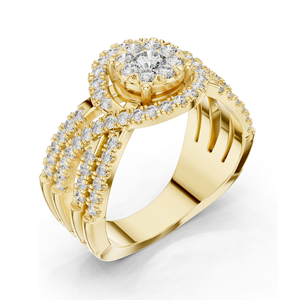 แหวนเพชรแล็บ 0.816 กะรัต สำหรับสุภาพสตรี ความใส VVS-VS สี EF ทอง 18KT, 14KT, 10KT และเงิน 925  ทองชมพู, ทองเหลือง, ทองขาว - Product Image 4