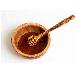 Cuchara de miel de madera natural para servir tarro de miel de cocina y herramienta fácil de rociar para uso doméstico y restaurante - Product Image 1