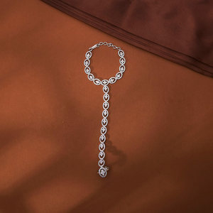 Stunning Exclusive Collection CZ Classic Hath <b>Pan</b> Two Tone Rhodium Plating Cute Style Wedding Engagement Party Gift Brass - Product Image 2