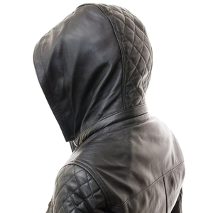 Nouvelle arrivée 2026, vente chaude, veste en cuir satiné de haute qualité pour femmes, 100% prix d'usine, pour la saison d'automne - Product Image 4