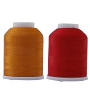 Fil à coudre fantaisie 100 % polyester haute ténacité 120/2, technique de tissage fin, finition lisse, motif teint, pour quilting et broderie