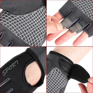 Guantes de Cuero Unisex de Alta Calidad, Medios Dedos, para Ciclismo, Bicicleta, Motocicleta, Deportes, Uso Diario y Esquí, Diseño Pakistaní - Product Image 6