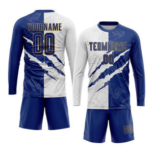 Vêtements de football personnalisés de haute qualité respirant 100% polyester uniforme avec maillot et short costume de sport unisexe - Product Image 2