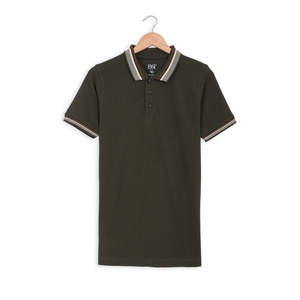 Cuello Jacquard para Polo Estampado Floral Tejido de Punto Transpirable Bordado Decoración Botón Hilo Ligero Teñido Disponible XL 6XL - Product Image 1