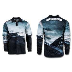 Jersey de pesca de manga larga para hombre al por mayor, camisa de secado rápido de alta calidad para adultos, estilo informal, impermeable, impresión Digital de invierno - Product Image 3