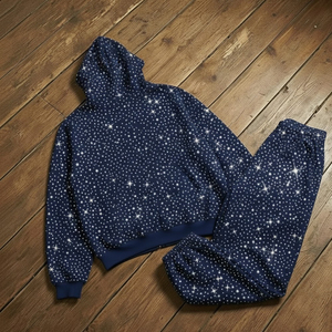 Conjunto Deportivo con Capucha y Pedrería para Hombre, Conjunto Deportivo con Logotipo Personalizado y Pedrería, Nuevo Conjunto Deportivo con Pedrería - Product Image 2