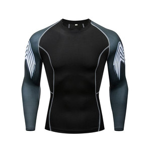 Camiseta de compresión ligera de manga larga para hombre, diseño con logo personalizado impreso, camiseta de compresión para hombre, corte ajustado. - Product Image 5