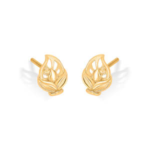 Boucles d'oreilles clous en perles plaquées or 14 carats pour femmes - Bijoux tendance pour fiançailles, mariage, anniversaire, fête, cadeau - Product Image 4