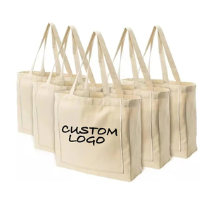 Bolsas de mano reutilizables hechas de lona de algodón personalizadas con su logotipo para un toque personalizado. - Product Image 6