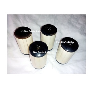 Juego de Salero y Pimentero de Cuerno Estilo Vintage, Accesorios de Cocina, Botellas de Especias de Cuerno con Soporte para el Hogar, Hecho en India - Product Image 2