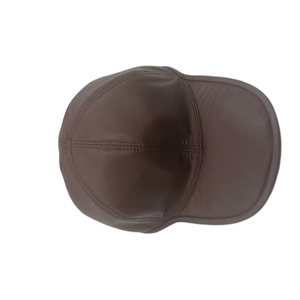 Gorra de cuero genuino con ala curvada hecha a mano de primera calidad, gorra de béisbol ajustable de estilo Vintage con ajuste cómodo y costura duradera - Product Image 6