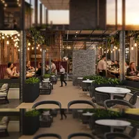 Ensemble complet de mobilier de restaurant pliable en rotin, équipement pour café, bar, cantine, hôtel, chaise, canapé