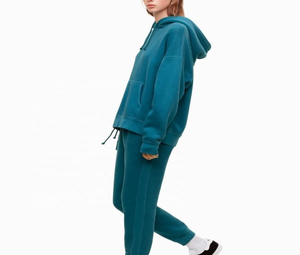 Sudadera con Capucha de Invierno para Mujer Más Vendida, Sudadera con Capucha Personalizada con Bolsillo y Hombros Caídos, 100% Algodón, Logotipo Personalizado, Alta Calidad - Product Image 3