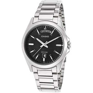 Men's Stainless Steel Quartz Movement Casio MTP-1370D-1A1V Watch - Product Image 1