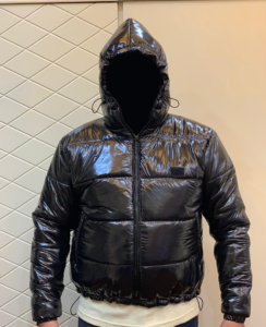 Chaqueta de Invierno Brillante con Burbujas, Fabricada en Fábrica, Nueva Condición, Diseño Delgado, Transpirable, de Nailon y Poliéster, Cálida, con Capucha, Unisex - Product Image 1