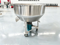 Mélangeur d'aliments pour animaux vertical automatique en acier inoxydable de 200 kg, machine à mélanger les granulés pour l'élevage de bétail et de volailles