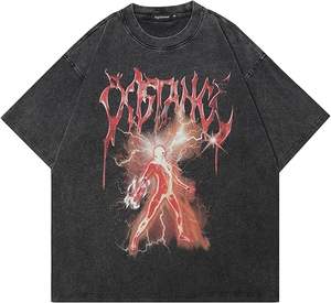 Camisetas con serigrafía personalizada de algodón grueso de alta calidad, camiseta de peso pesado de ajuste Regular, camiseta de hombre de Gsm alto, Camiseta de cuello redondo para hombre - Product Image 3