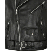 Blouson Bomber Personnalisé avec Logo Couleur, en Cuir de Mouton Véritable, Style Motard, Col Rond, Fermeture Éclair Croisée, Coupe-Vent, Respirant, Anti-UV