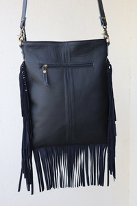 Main de qualité supérieure femmes cheveux naturels sur sac en cuir de vachette sculpture à la main franges en cuir détachable outillage piège - Product Image 4