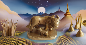 วัวนานดิทองเหลืองขนาด2นิ้วทำด้วยมือพร้อมรูปน่องลายนูนเป็นมิตรต่อสิ่งแวดล้อมรูปปั้นนำโชคสำหรับบ้านและสำนักงาน - Product Image 6