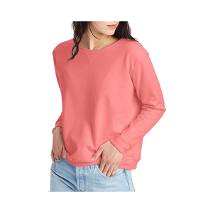 Sweat-shirt décontracté en molleton respirant pour femme, col rond, broderie frontale, en tissu tricoté, idéal pour l'été, le printemps, l'hiver et l'automne - Product Image 1