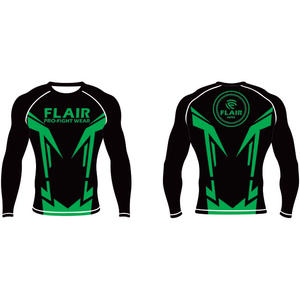 Personalizado Durable Nylon BJJ Rash Guard Larga Protección UV Anti-UV Compresión Camisa Transpirable y Cómodo - Product Image 3