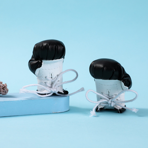 Mini guantes de boxeo de cuero PU colgante llavero Boxer deporte Fitness multifuncional coche decoración Interior accesorios joyería regalo - Product Image 6