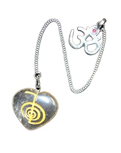 Cristal de Quartz naturel personnalisé, vente en gros, pendule Om, pendule de guérison pour radiesthésie - Product Image 1