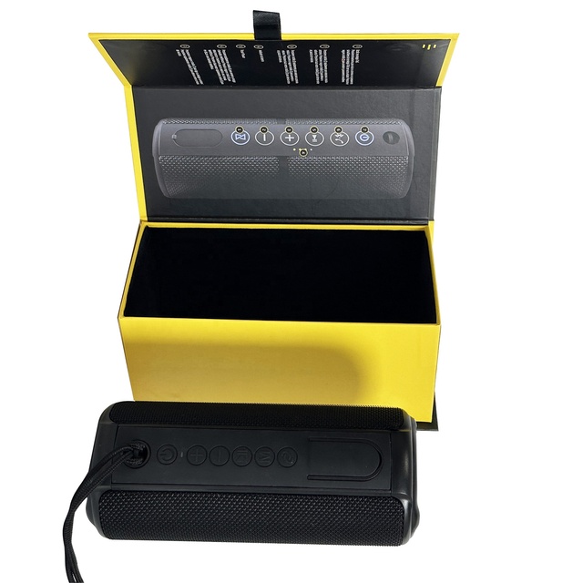 Custom Boomsbox 3 Wireless Speaker BT5.0 Outdoor Partybox Subwoofer High-Power Sound Packaging Box Matt Lamination Magnetic Box