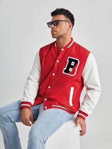 เสื้อแจ็คเก็ตปักลายแบบกำหนดเอง ออกแบบโลโก้ของคุณเอง เสื้อแจ็คเก็ตผู้หญิง เสื้อแจ็คเก็ตวาร์ซิตี้ผู้หญิงแบบกำหนดเอง - Product Image 3