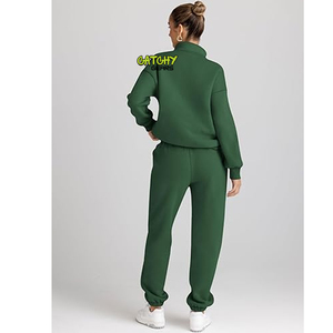 Nouveau automne deux pièces pantalon ensemble pour femmes mode décontracté lettre fermeture éclair hauts Sport pantalon costume femmes survêtement ample - Product Image 6