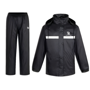 Chaqueta de lluvia para hombre, pantalones impermeables, chándal de lluvia, senderismo, montaña, traje impermeable, chándal de lluvia negro para hombre - Product Image 6