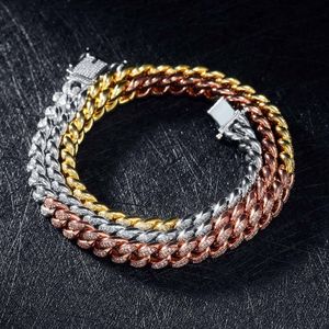 Luxury Iced Out Cuban Link Chain for Men and Women Gold Silver Rose Gold Plated Fashion Jewelry Wholesale Hip Hop Jewelry - Product Image 3