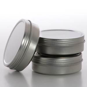 Boîtes en acier rondes peu profondes à couvercle vissé empilables pour kits de fabrication de bougies DIY - Product Image 3