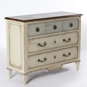 Muebles de tocador serie 7207, hechos de madera de caoba, diseño elegante con espejo y 5 cajones - Product Image 4