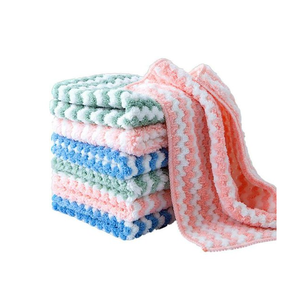Hot Multi-color Thickened 100% Organic Cotton Table Super Absorbent GOTS Certificate Personalized Multipurposes Dish <b>Cloth</b> Towel - Product Image 3