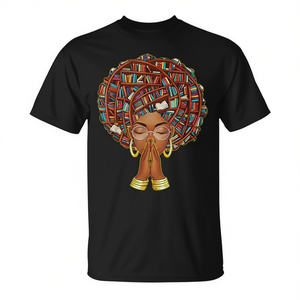 T-shirt Black History Month Afro Book Lover Girls Librarian pour les amoureuses de livres et les bibliothécaires afrocentriques - Product Image 2