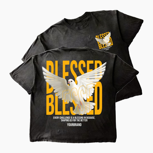 T-shirt vintage délavé à l'acide pour hommes 100% coton lourd graphique personnalisable DTG Hip Hop Streetwear t-shirts tricotés surdimensionnés - Product Image 6