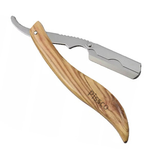 Herramientas de Barbería, Navaja de Afeitar con Mango de Acero Inoxidable, Navaja de Afeitar Plegable de Filo Recto, Navaja de Afeitar Recta para Barbería - Product Image 1
