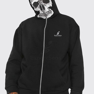 Venta caliente Hombres Full Face Zipper Hoodie Mangas largas 2025 Hombres Full Face Zipper Hoodie - Product Image 1