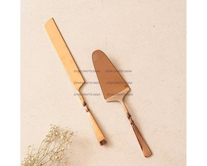 Shiny <b>Cake</b> <b>Server</b> and <b>Cake</b> Knife Set Designer Handle and Plated Finishing Home Decor Hotel and Wedding Decor Metal <b>Cake</b> Set - Product Image 5