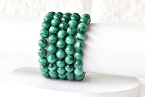 Top Huge Demand <b>Healing</b> Unisex Green Color Shield Malachite Gemstone Hand Beaded Casual/Sporty <b>Bracelet</b> for Anniversary Tibetan - Product Image 2