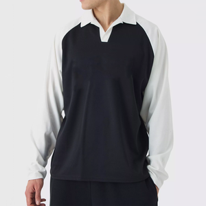 เสื้อสเวตเชิ้ตโอเวอร์ไซส์ผู้ชาย ผ้าฝ้าย คอปกโปโล ปักโลโก้ตามสั่ง เสื้อพูลโอเวอร์ เสื้อฮู้ดดี้พื้นฐาน เสื้อโปโลผู้ชาย - Product Image 4